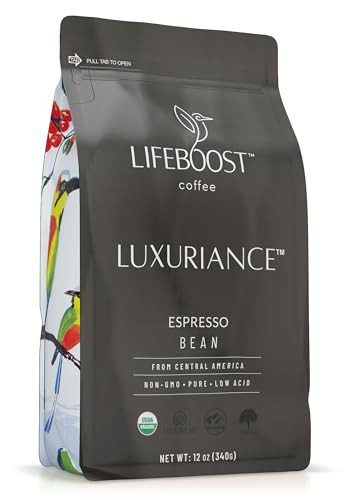 Lifeboost Coffee Organic Espresso Beans Whole - Low Acid Single Origin Organic Coffee - Non-GMO Espresso Coffee - Third Party Tested For Mycotoxins & Pesticides - Whole Bean - 12 Ounces | Amazon (US)