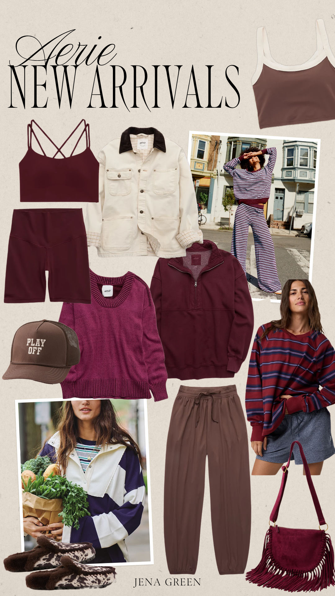 Aerie New Arrivals | Burgundy Outfits |  Burgundy Fashion 

 #LTKootd #LTKSeasonal