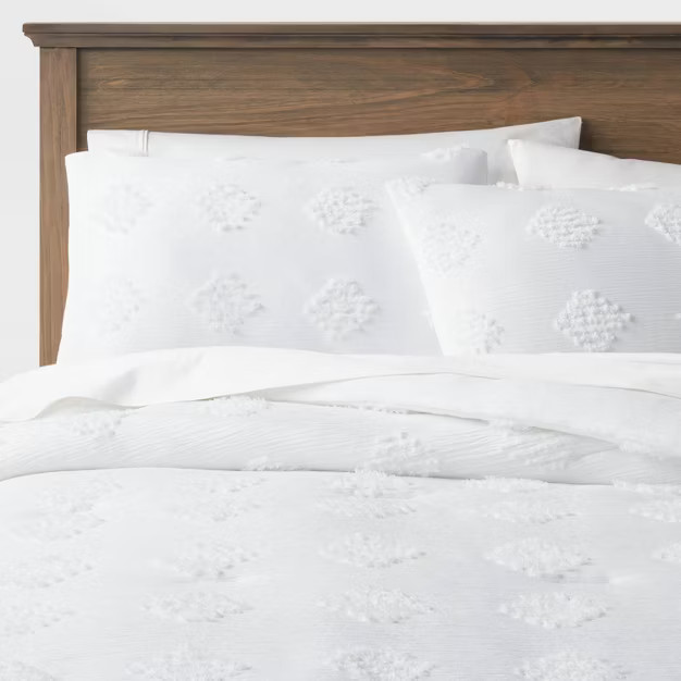 Tufted Diamond Crinkle Comforter & Sham Set - Threshold™ | Target