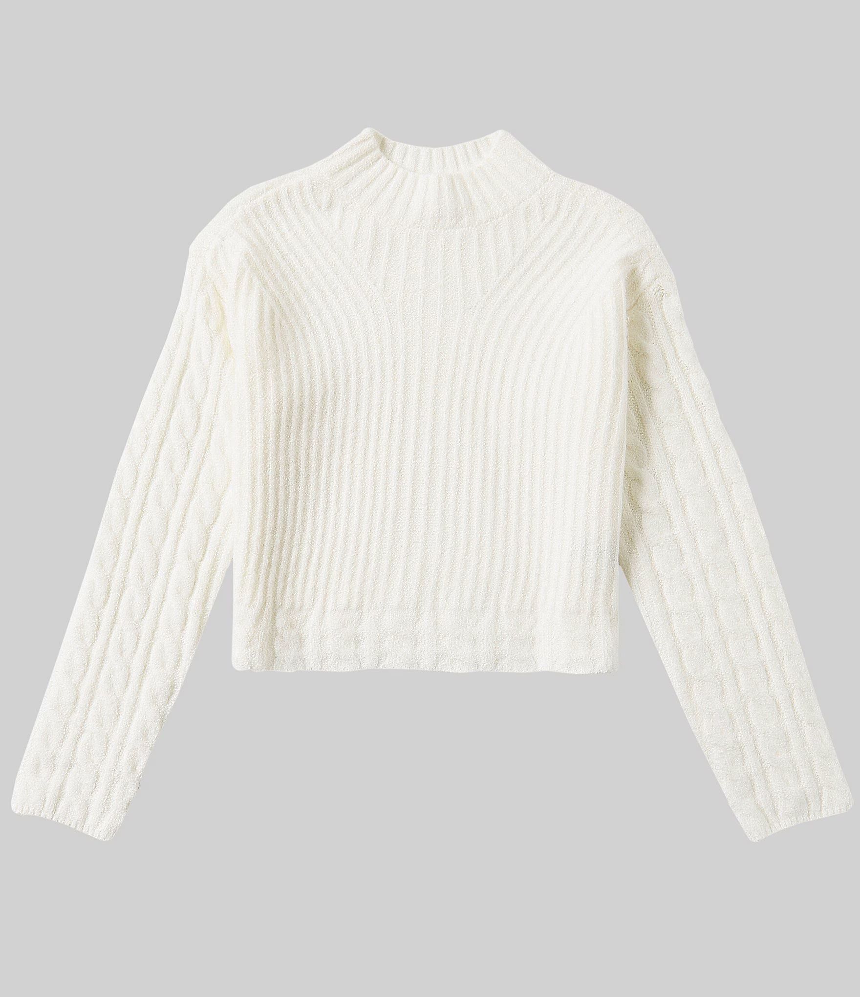 Big Girls 7-16 Mock Neck Cable Sweater | Dillard's