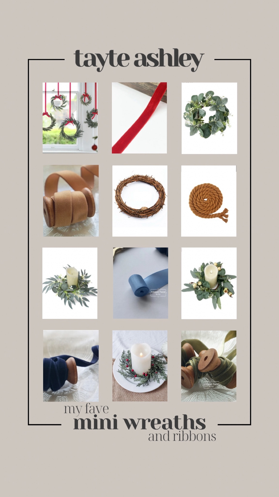 My favourite mini wreaths and ribbons for tying beautiful delicate bows, that can be styled in so many places throughout your home - on sconces, door in knobs, backs of chairs! It’s endless ✨

#LTKhome #LTKHoliday #LTKaustralia