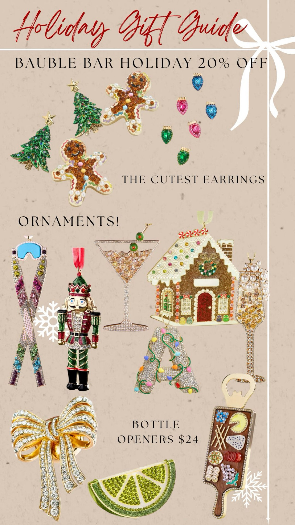 The cutest holiday jewelry, ornaments, and accessories! Now 20% off 

#LTKSeasonal #LTKHoliday #LTKParties
