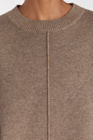 CLEMENCE CHOC MARLE KNIT JUMPER | DISSH