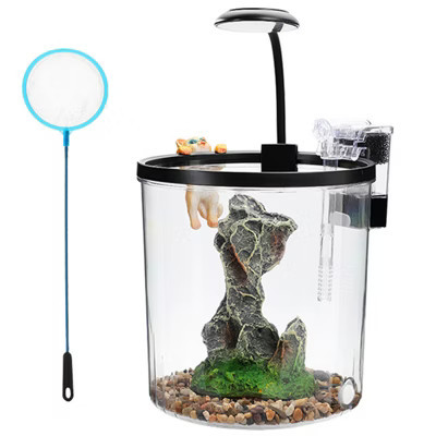 1.5 Gallon Small Fish Tank - Ultra Clear Betta Aquarium Starter Kit with LED Light & Filter - Desktop Mini Aquarium for Betta Fish, Shrimp | Target