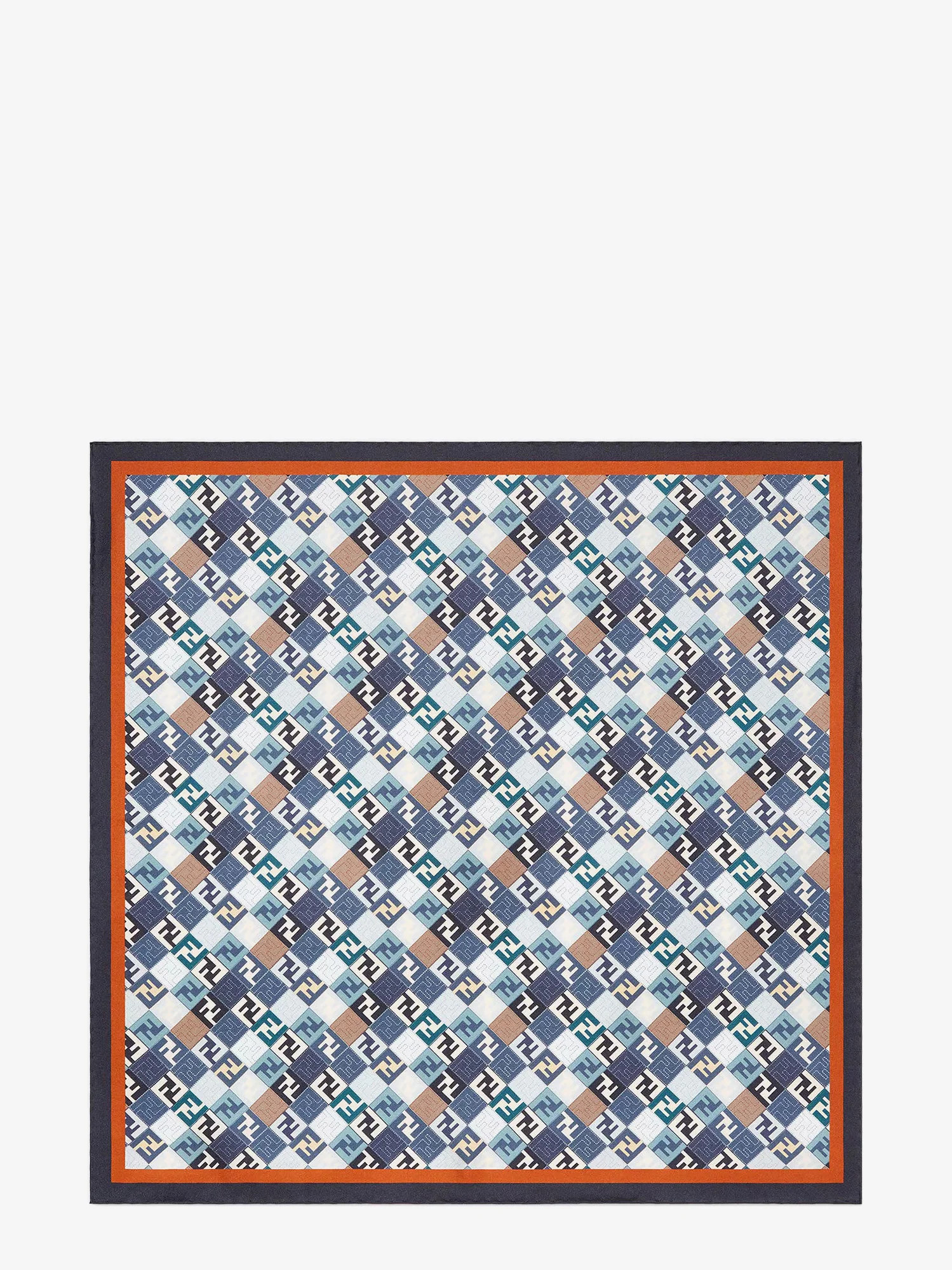 Silk foulard with all-over FF logo - FENDI - gender_Woman | Nugnes 1920