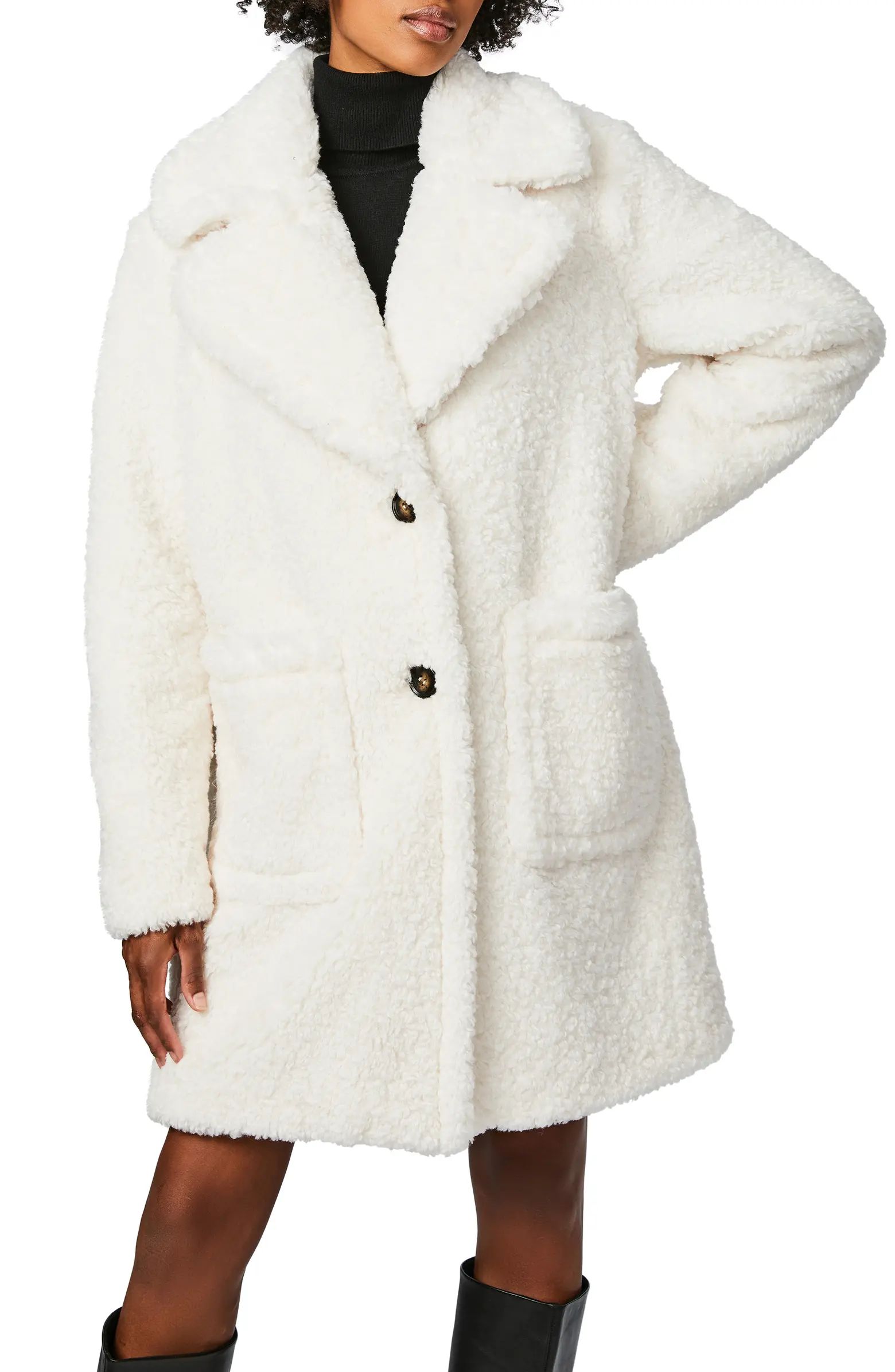 Unreal Teddy Wool Blend Faux Fur Coat | Nordstrom