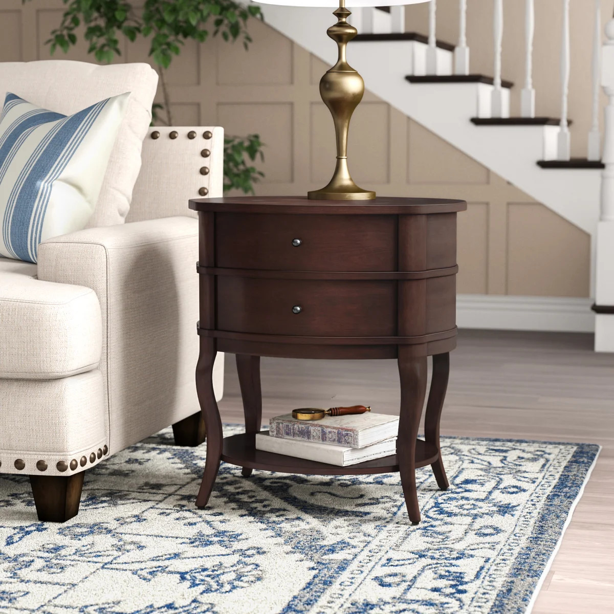 Paulsboro Traditional Solid Wood 2-Drawer End Table | Wayfair North America