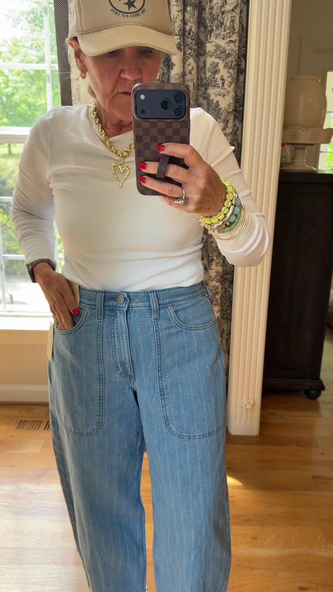 New jeans from target! I’m wearing a size 8 my regular size and they fit great if you love a barrel jean and something a little bit different these will be for you

Necklace is 40% off with code STACK

#LTKOver40 #LTKootd #LTKPetite