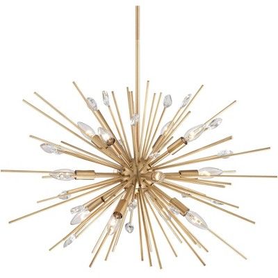 Possini Euro Design Antique Gold Sputnik Pendant Chandelier 29 1/2" Wide Modern 12-Light Fixture ... | Target