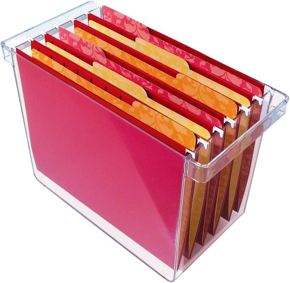 STORi Clear Plastic Hanging File Organizer with Handles | Amazon (US)