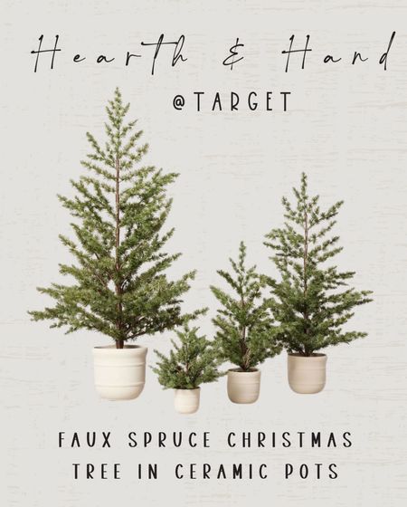 Faux Spruce Christmas Tree in Ceramic Pot - Hearth & Hand™ with Magnolia. 4 sizes 

#LTKHoliday #LTKbeauty