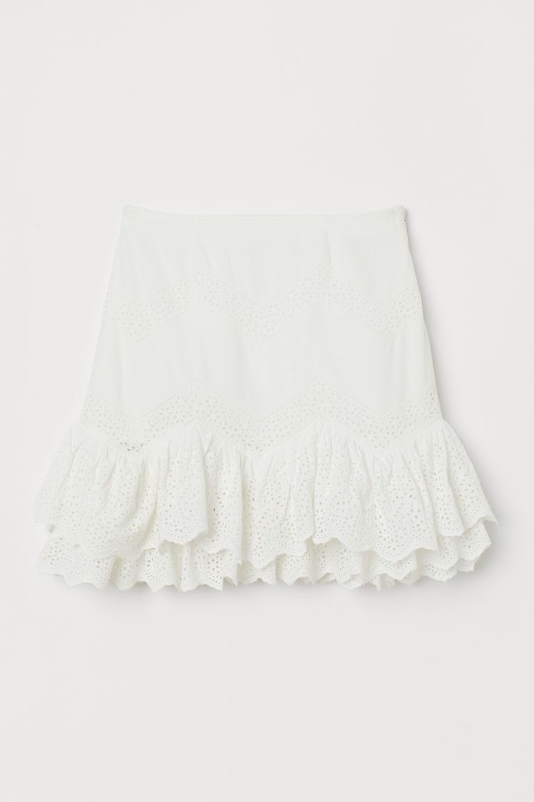 Flounced Cotton Skirt | H&M (US + CA)