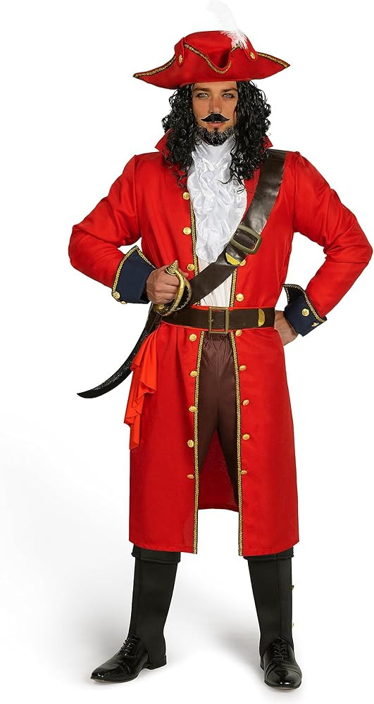 Spooktacular Creations Mens Pirate Captain Costume Set, Red Deluxe Captain Outfit for Adult Hallo... | Amazon (US)