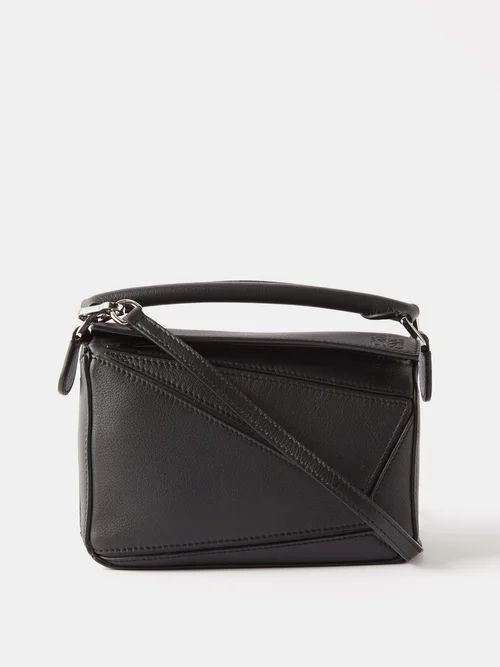 Loewe - Puzzle Mini Leather Cross-body Bag - Womens - Black | Matches (UK)