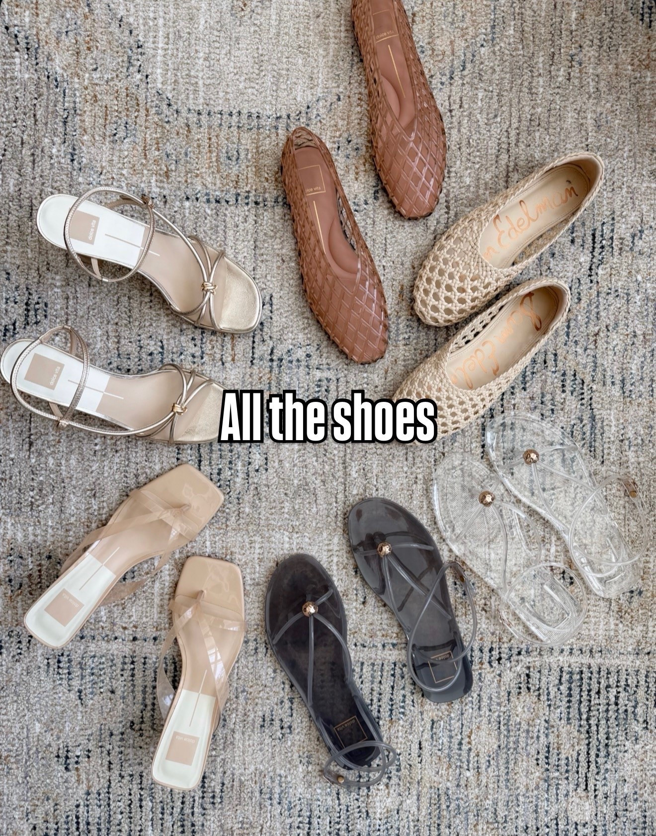 shoe lineup lately and honestly I’ve been rotating through all of these on repeat. from clear sandals to woven flats, these are the pairs that keep making every outfit look more expensive

spring shoe trends, summer sandals, woven flats, jelly sandals, neutral shoes, vacation shoes, everyday sandals, designer look for less, chic shoe finds, casual outfit shoes, trending sandals, comfy stylish shoes, resort wear accessories, fashion favorites, cute spring shoes, annabrstyle

#LTKSeasonal #LTKTravel #LTKOver40