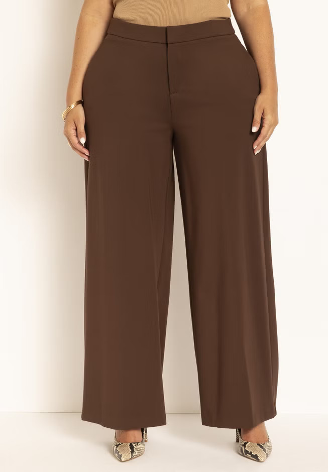 The Ultimate Stretch Wide Leg Pant | Eloquii