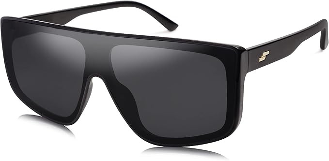 SOJOS Oversized Square Sunglasses for Women Men Trendy Flat Top Shield Big Black Shades Goggles O... | Amazon (US)