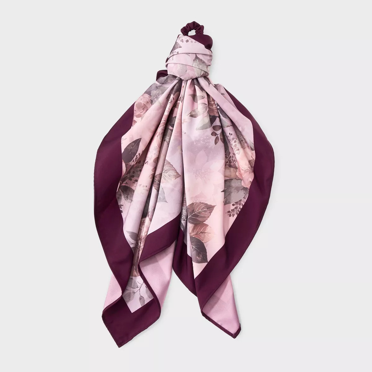 Floral Print Tail Bow Hair Twister - A New Day™ purple/cream | Target