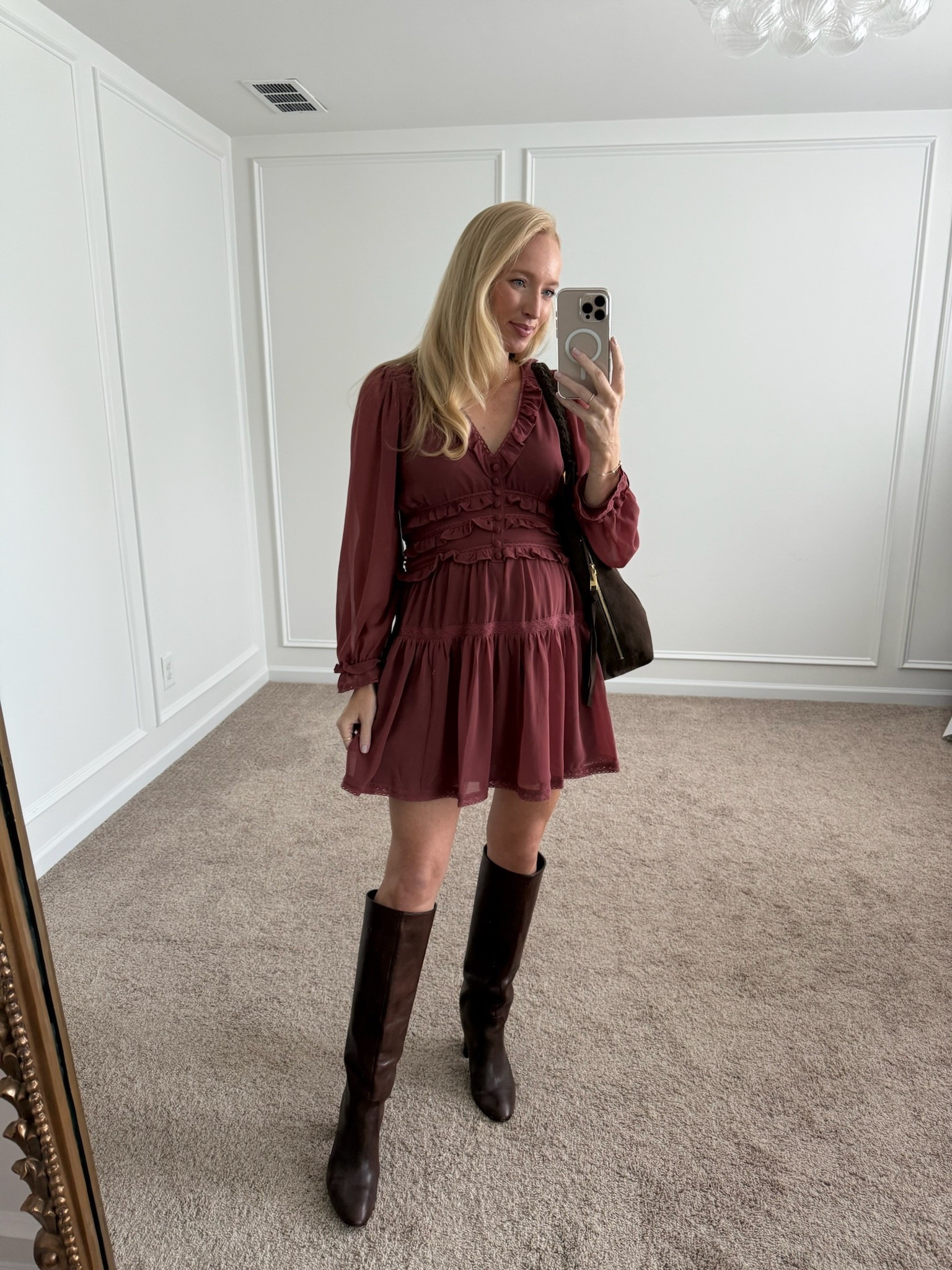 This sweet ruffled dress is on sale under $100 in the NSALE! I love the girly details like the scallloped trim and ruffles. Wearing a size small and it’s bump friendly with smocking in the back! Cute option for fall family photos. Nordstrom’s anniversary sale // fall dresses on sale // knee high boots 


#LTKBump #LTKFindsUnder100 #LTKSaleAlert
