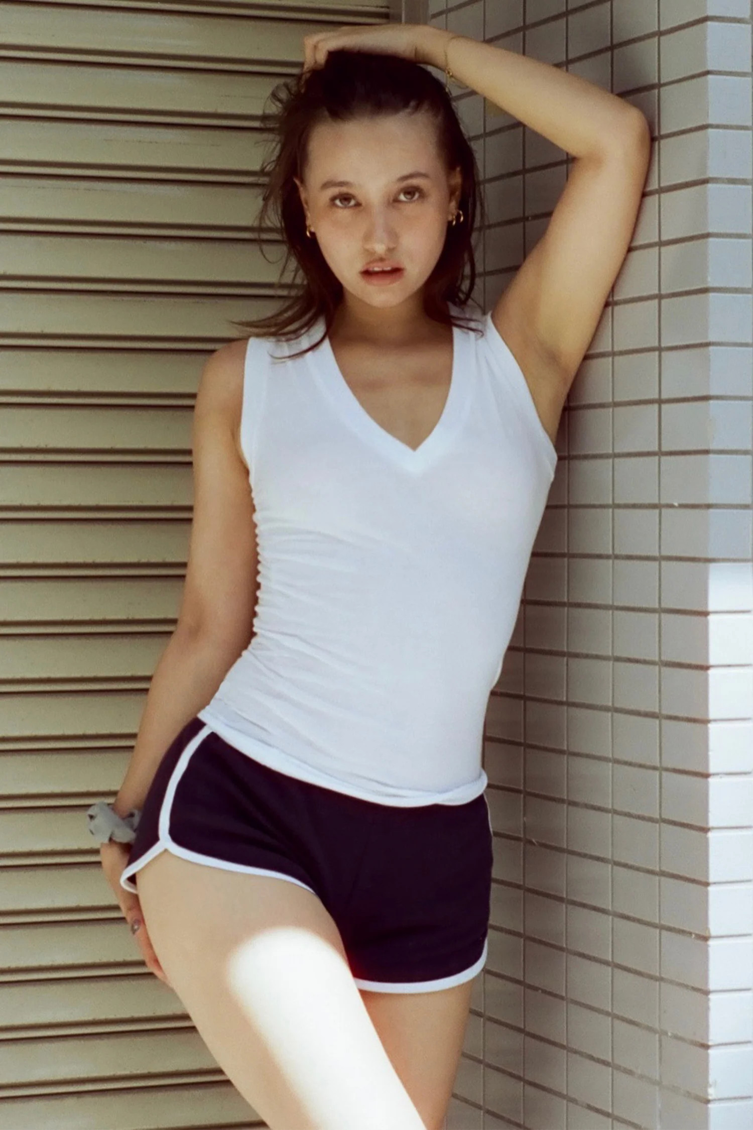FF366 - Poly Cotton Sleeveless V Neck | Los Angeles Apparel