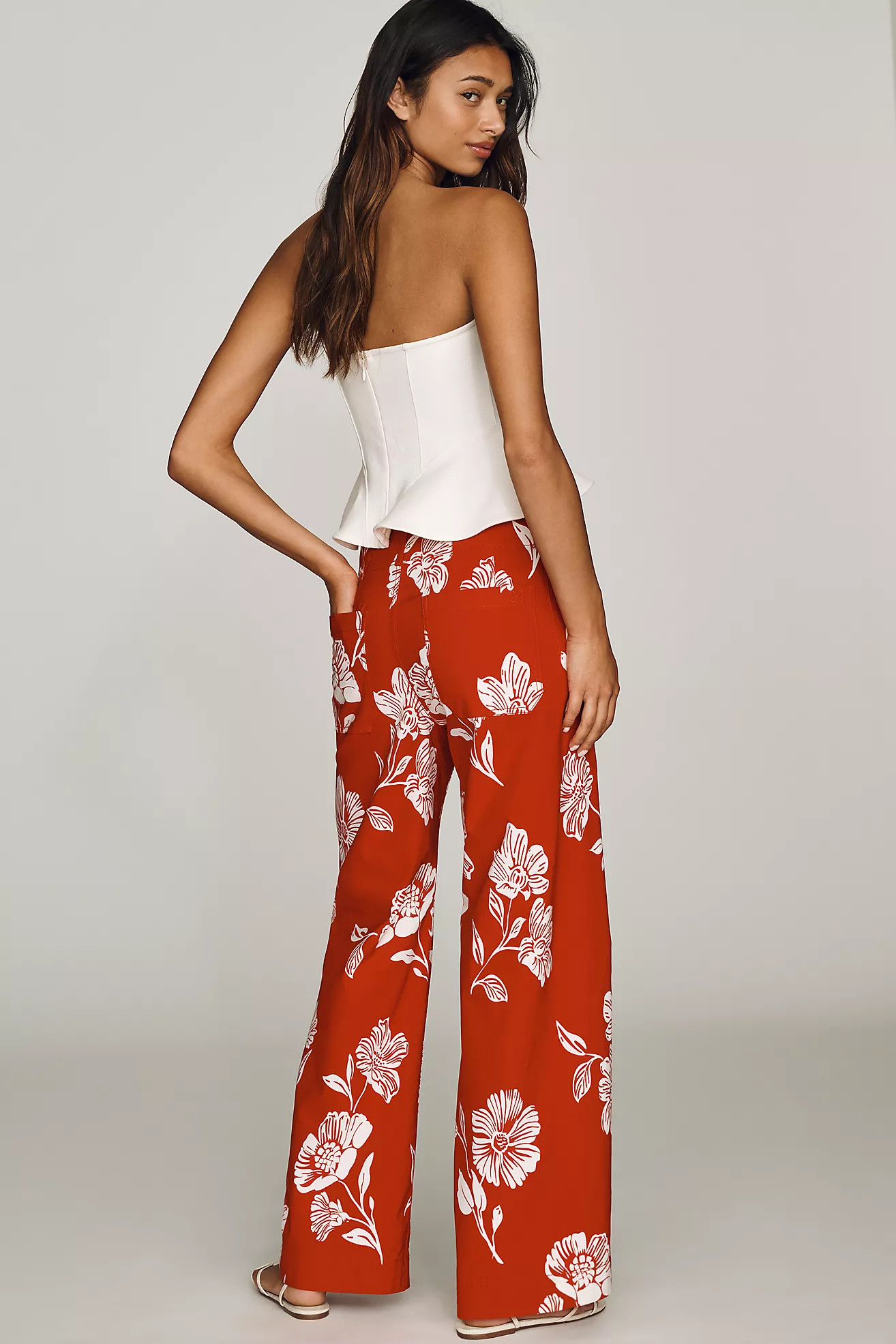Maeve Colette High-Rise Wide-Leg Full-Length Pants | Anthropologie (US)