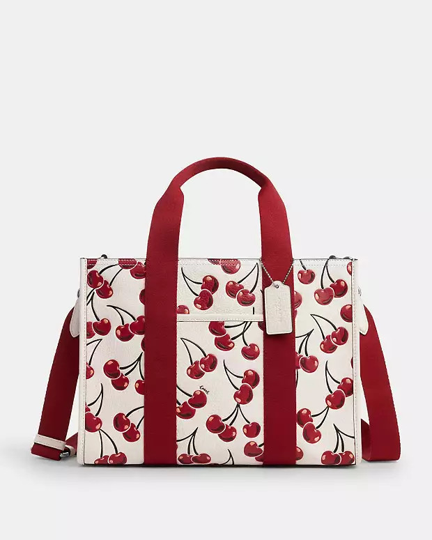 Smith Tote Bag With Cherry Print | Coach Outlet US