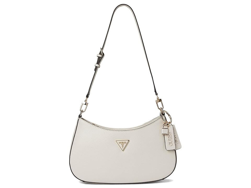 GUESS Noelle Top Zip Shoulder Bag Women's Handbags Bone, Polyurethane | Zappos