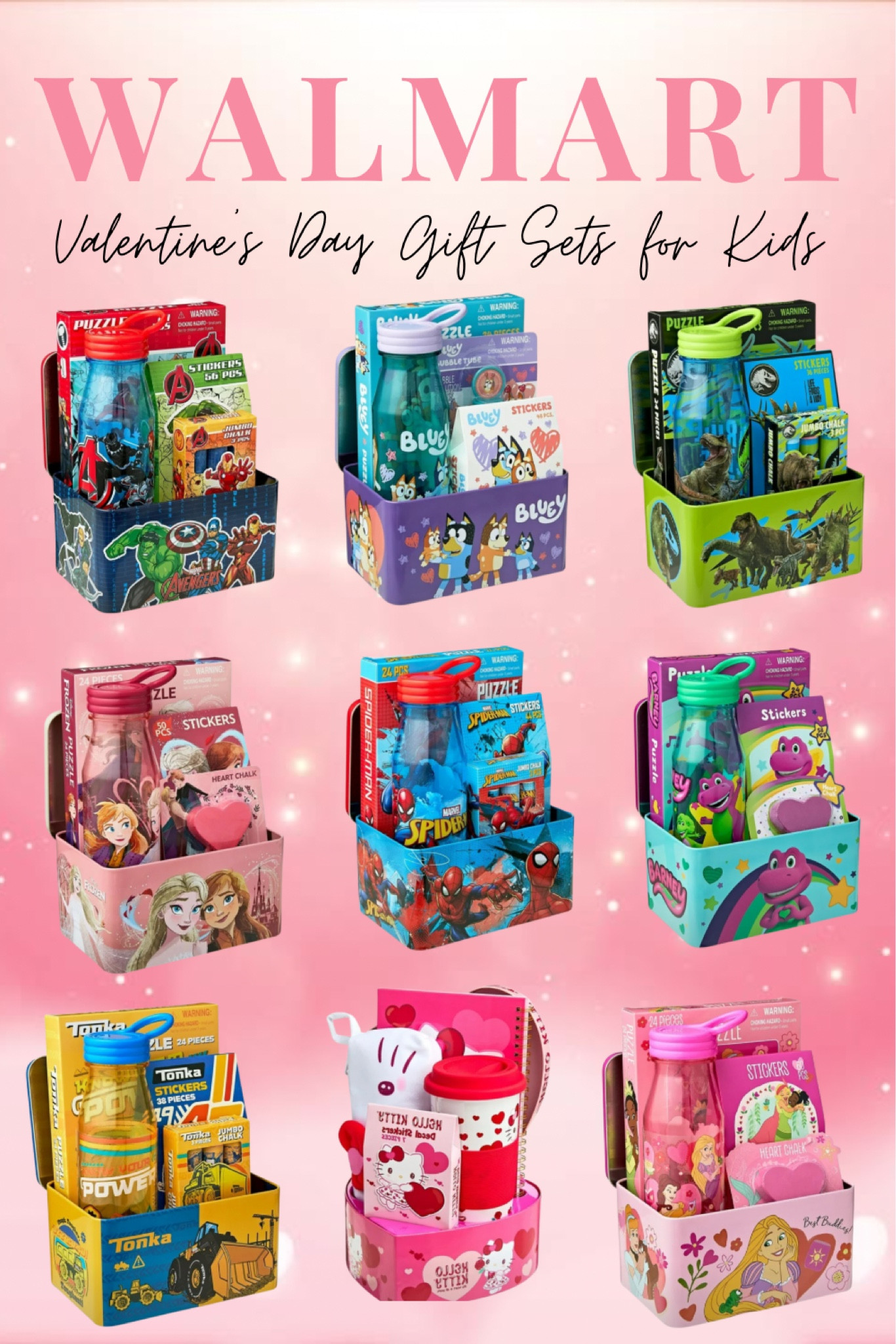 These kids Valentines gift sets are perfect for us busy moms! Just grab and go for less than $15 each! 

#walmart #walmartfinds #valentinesday #giftideas #kids 

#LTKKids #LTKGiftGuide #LTKParties