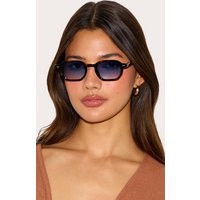 Tortoiseshell Honey Tort Blue Lense Square Sunglasses | PrettyLittleThing UK