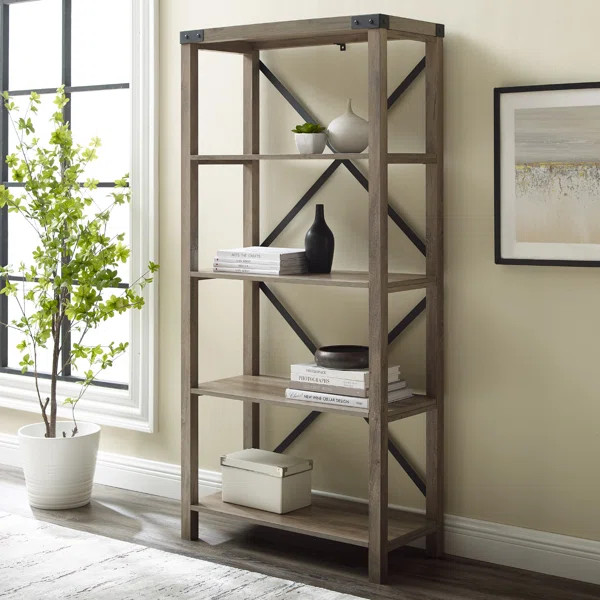 Arsenault 64" H x 30" W Etagere Bookcase | Wayfair North America