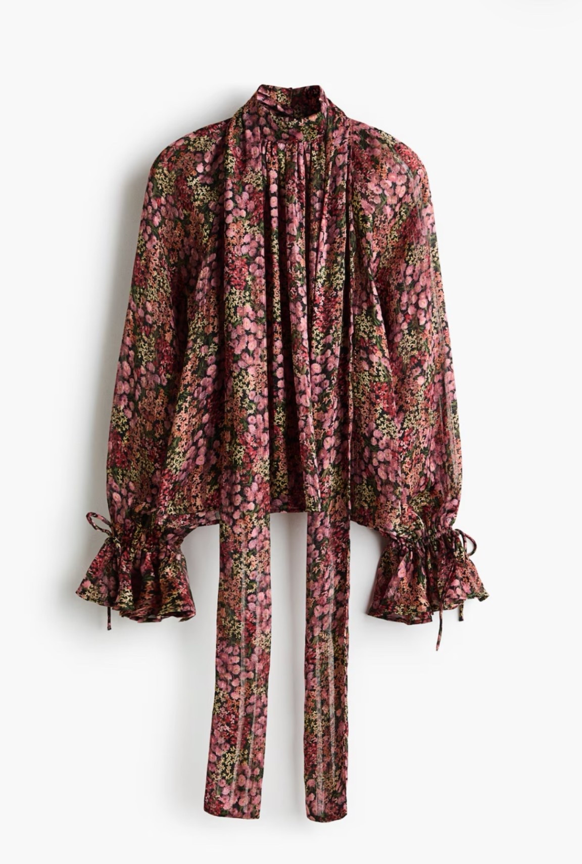 Fall floral tie neck blouse

#LTKSeasonal