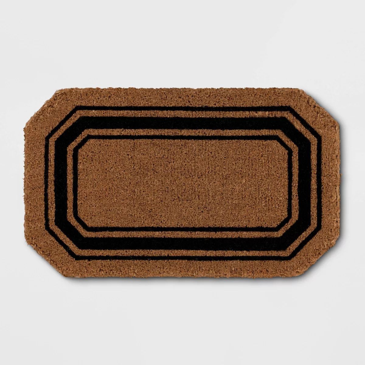 1'6"x2'6" Octagon Frame Coir Doormat Black - Threshold™ designed with Studio McGee™ | Target