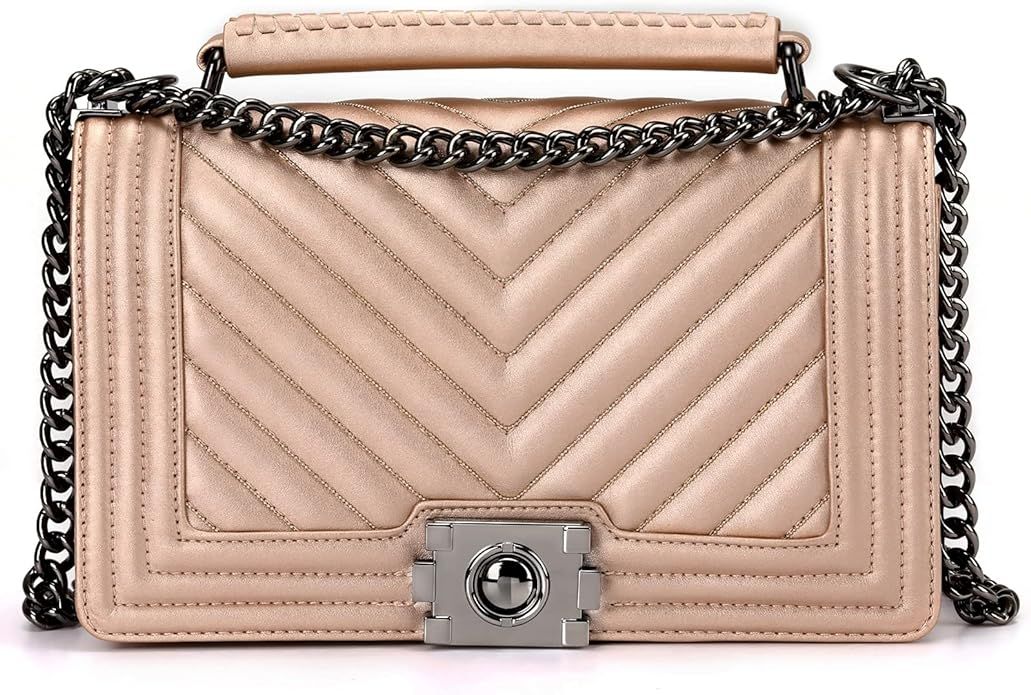 Quilted Crossbody Bags For Women&Cute Shoulder Bgas For Women With Chain Strap | Amazon (US)
