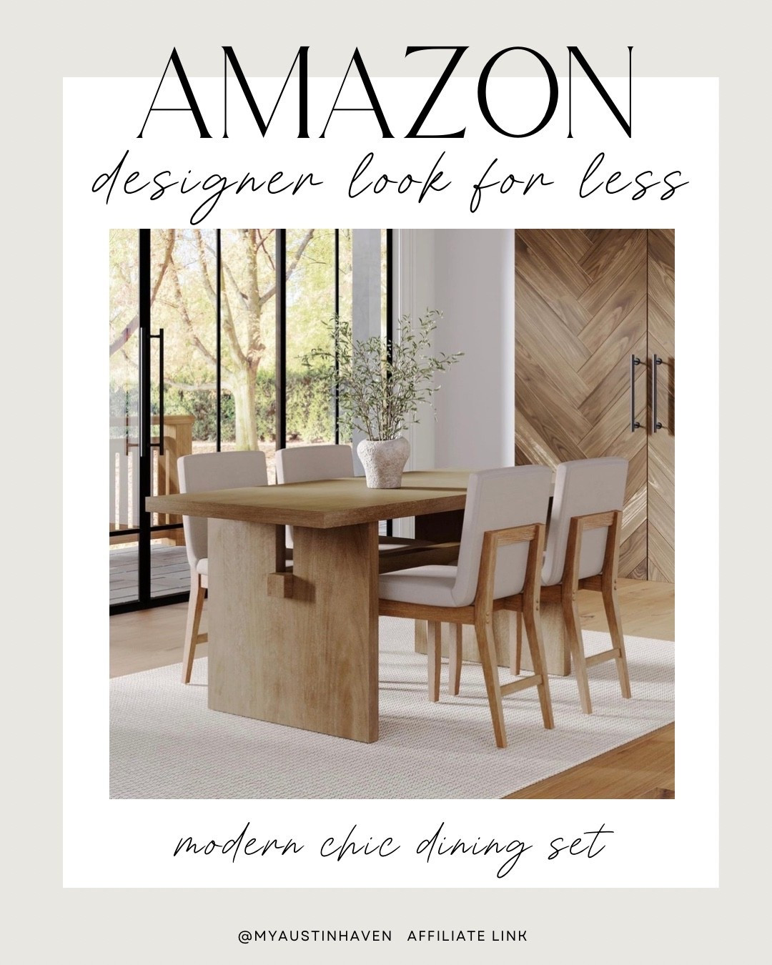 Amazon Dining made Chic 🤌🏼

Loving this modern set from Nathan James - the wood tone is beautiful and the quality of NJ is unmatched for the price point!

Dining set, dining table, dining chairs, amazon home, found it on amazon, nathan james

#LTKHome