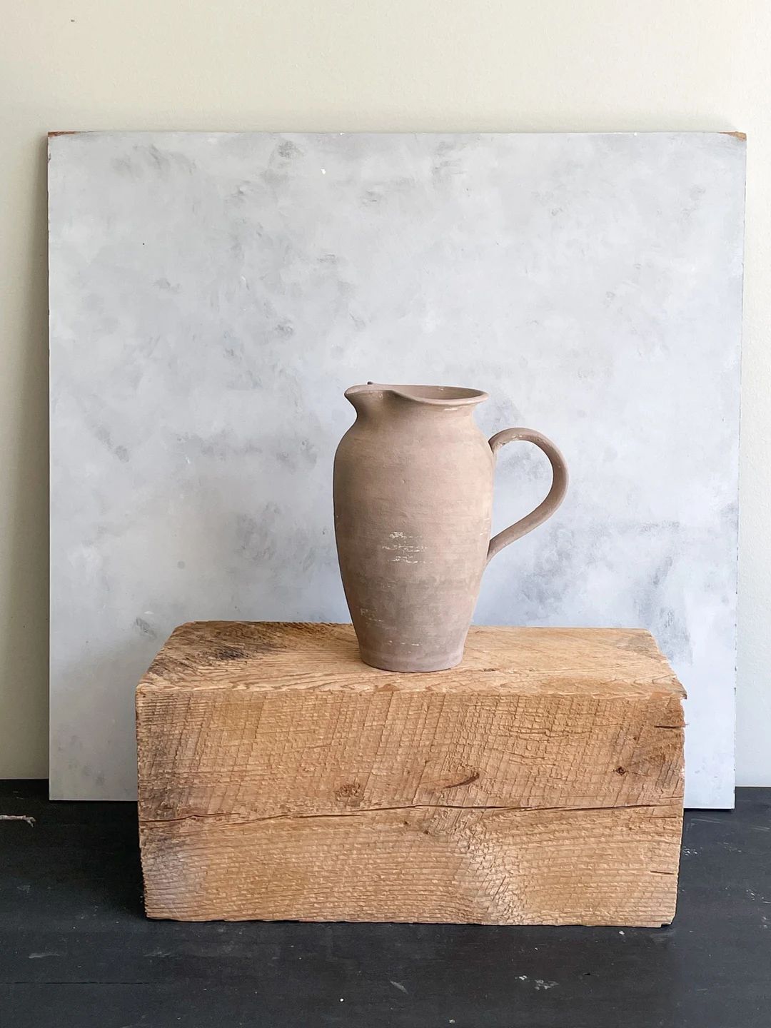 Rustic Brown Textured Pitcher Vase 9 High Wabi Sabi - Etsy | Etsy (US)