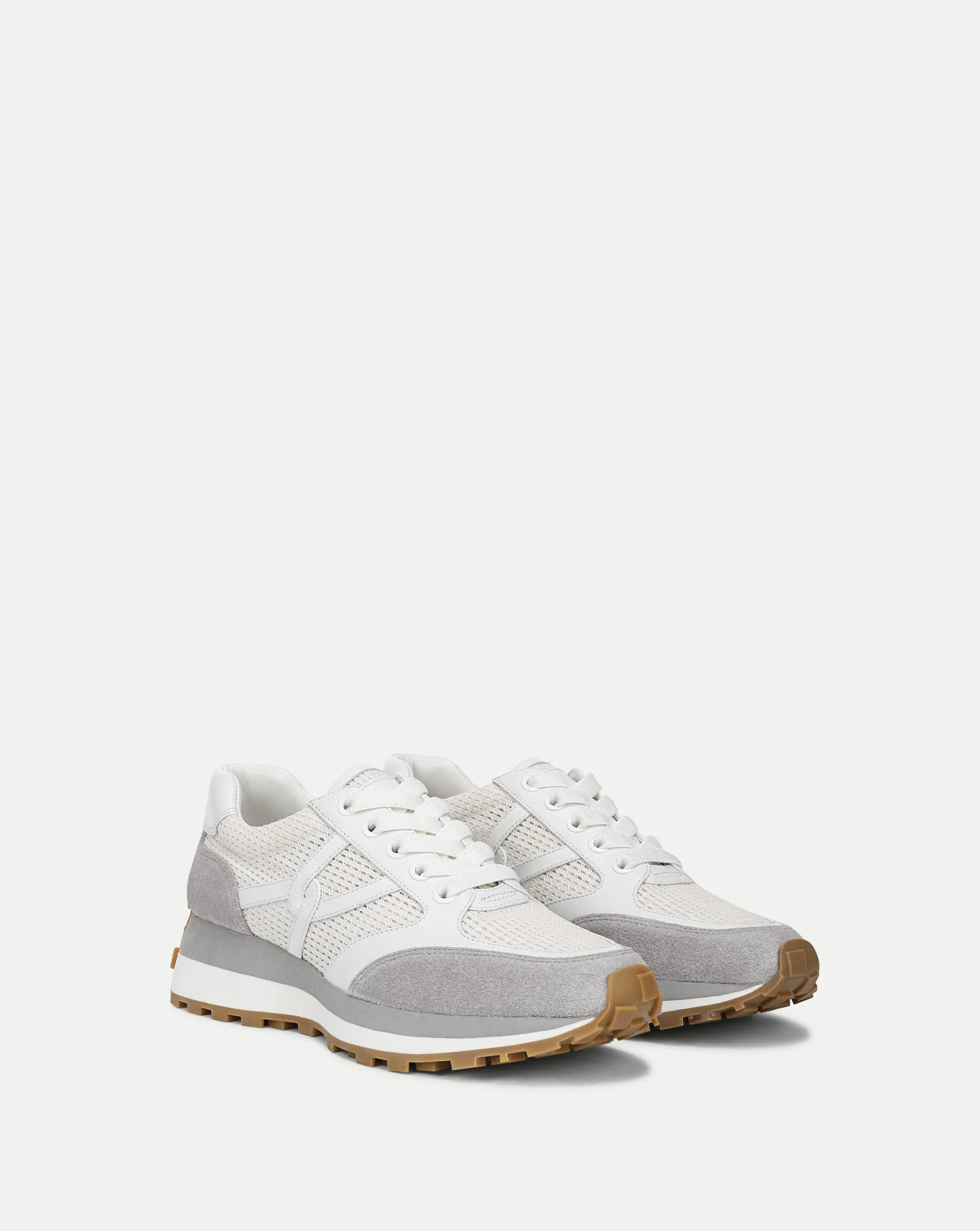 Valentina Suede Sneaker in Grey & White | Veronica Beard | Veronica Beard