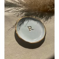 Personalized Minimalist Gold Initial Jewelry Dish Gift For Her, Wedding Gift, Engagement, Storage Ring | Etsy (US)