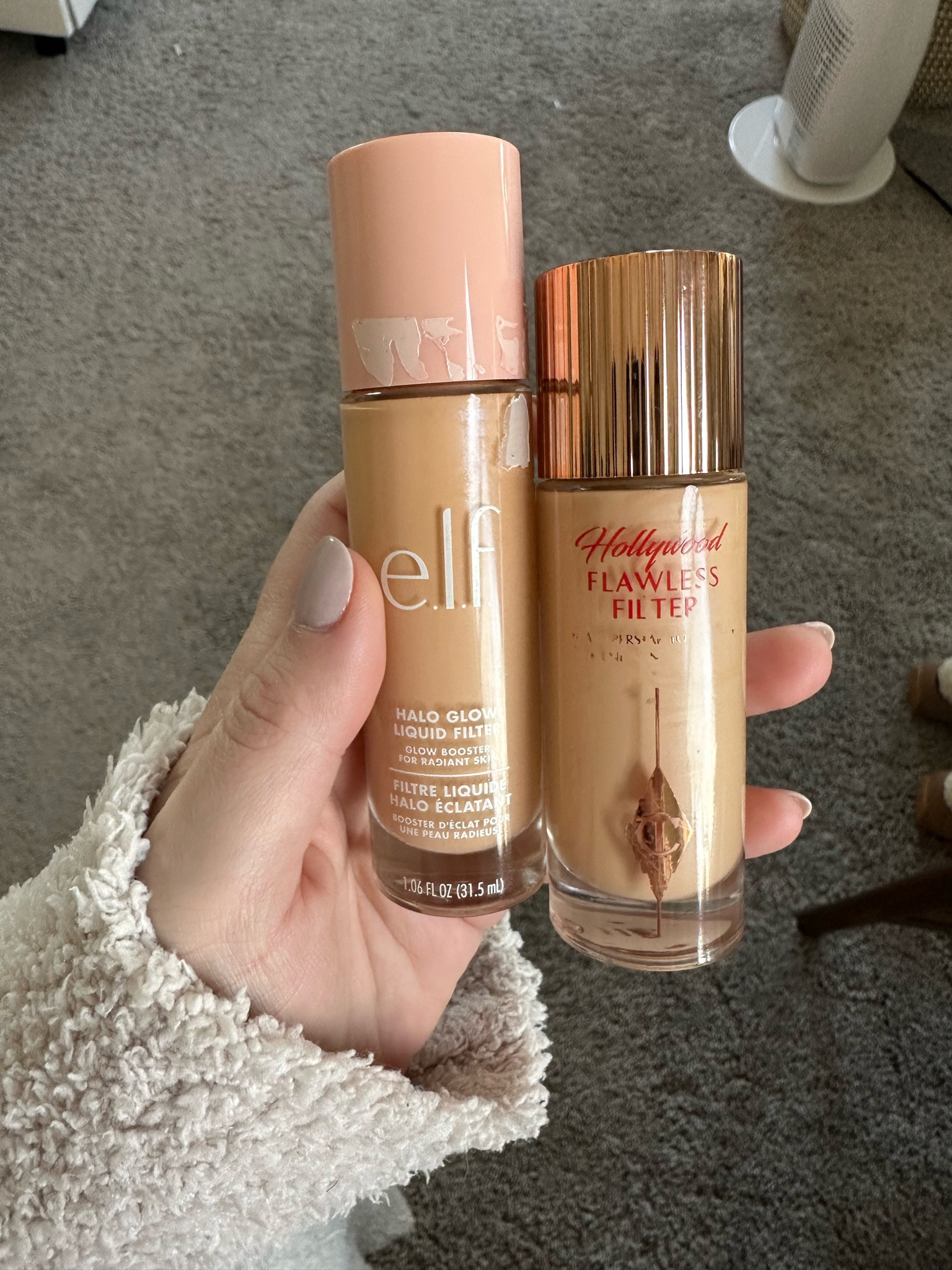 Halo glow in shade 1 // flawless filter in shade 2