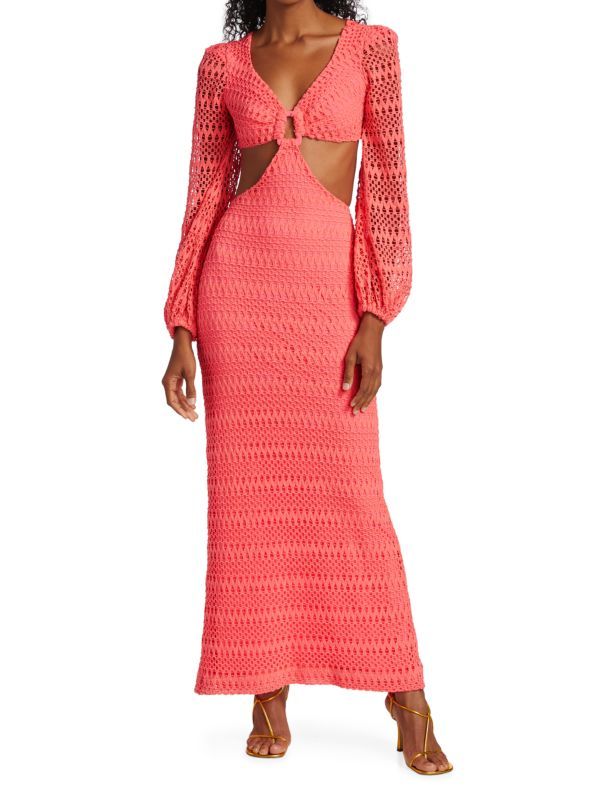 Crochet Cut-Out Maxi Dress | Saks Fifth Avenue OFF 5TH