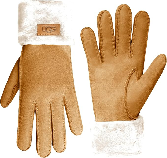 UGG womens Turn Cuff Water Resistant Sheepskin Gloves | Amazon (US)