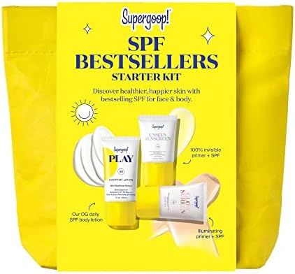 Supergoop! SPF Bestsellers Starter Kit - Reef-Friendly, Broad Spectrum Sunscreen for Face & Body - I | Amazon (US)
