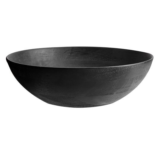 Chateau Acacia Wood Salad Bowl, Large - Black | Pottery Barn (US)