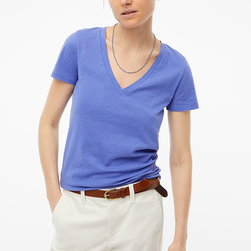 Factory: Vintage Cotton V-neck Tee For Women | J.Crew Factory
