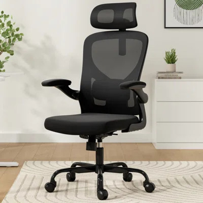Ergonomic Office Chair, Home Office Desk Chair With Headrest, High Back Computer Chair With Armrests And Adjustable Lumbar Support For Home Office Stu | Wayfair North America