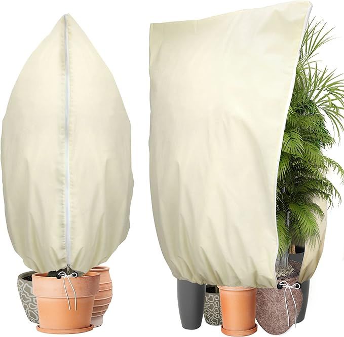 Verdenu 71''x47'' Plant Covers Freeze Protection, 2PCS Plant Freeze Protection Cover 2.8 oz/yd² ... | Amazon (US)