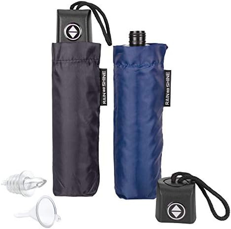 GoPong Rain or Shine Umbrella Flask 2 Pack - Hidden Alcohol Booze Bottles, Includes Funnel and Liquo | Amazon (US)