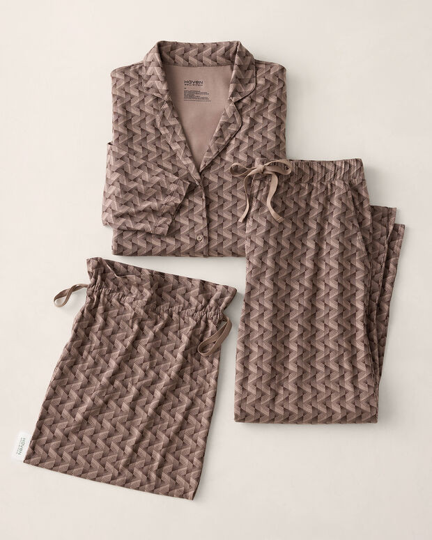 Organic Cotton Jersey Deco Print Pajama Set | Haven Well Within