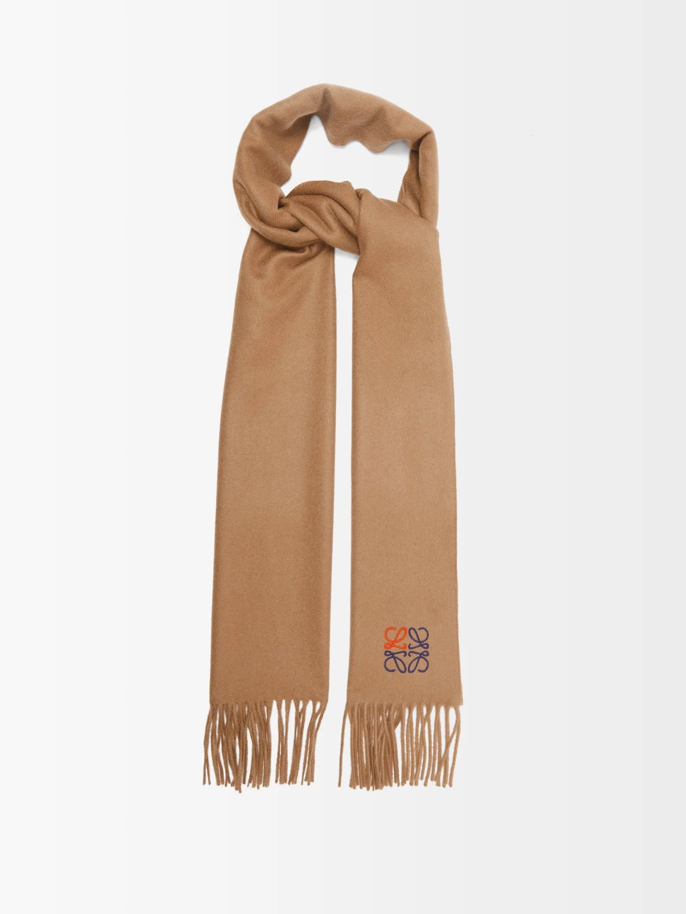 Anagram-embroidered cashmere scarf | LOEWE | Matches (UK)