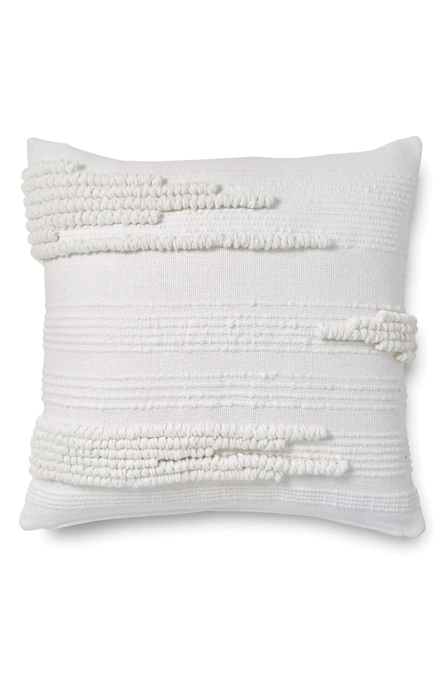 Textured Stripe Cotton Accent Pillow | Nordstrom