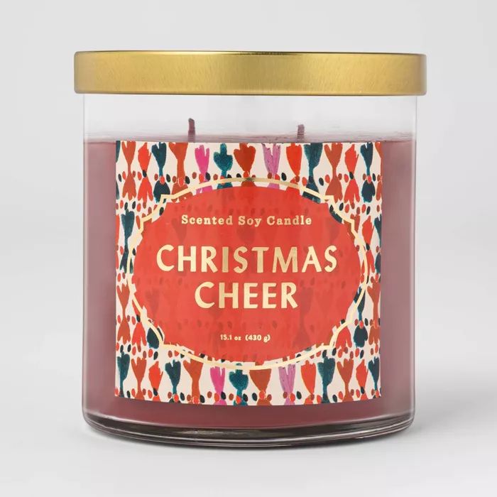 15.1oz Lidded Glass Jar Candle Christmas Cheer - Opalhouse™ | Target